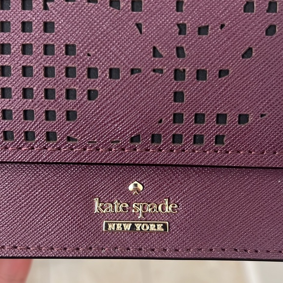 NWT Kate Spade Cameron Street Perforated Arielle Crossbody Bag in Deep Plum - Picture 6 of 10